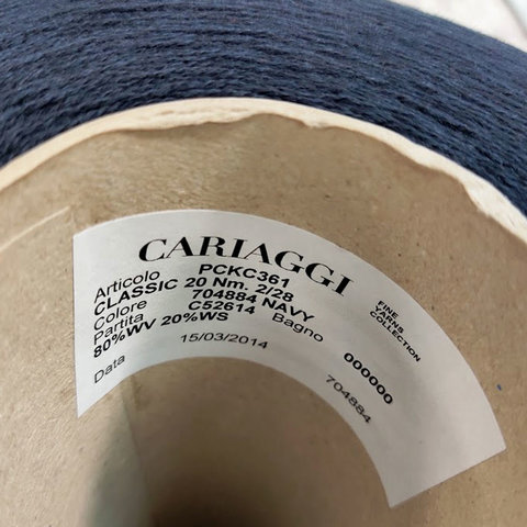 Меринос с кашемиром (20%) CARIAGGI / CLASSIC 2/28 темно-синий