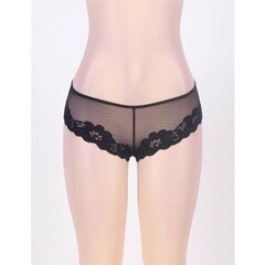 Трусики Black Floral, черные, M-L