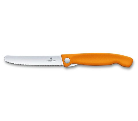 Нож кухонный складной Victorinox Classic, 110 mm, Wavy Edge, Orange (6.7836.F9B)