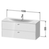 Duravit Brioso Тумба подвесная под раковину # 234412, 2 ящика, 555x1220x479мм, цвет White High Gloss BR431402222