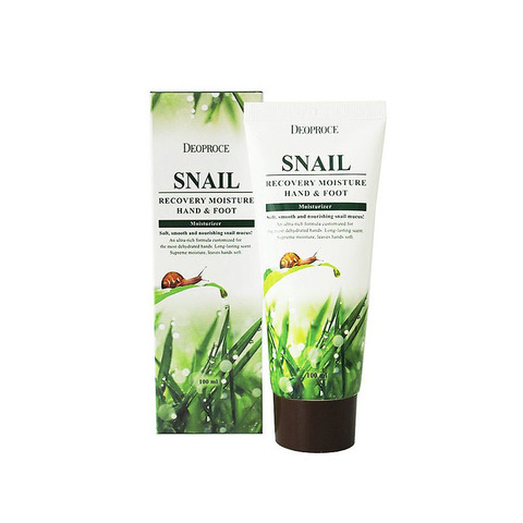 Крем для ног и рук с муцином улитки Deoproce Moisture Hand And Foot Snail Recovery