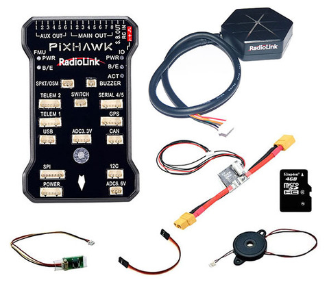 Полётный контроллер Radiolink Pixhawk new circuit design + Модуль GPS RadioLink M8N SE100 с компасом