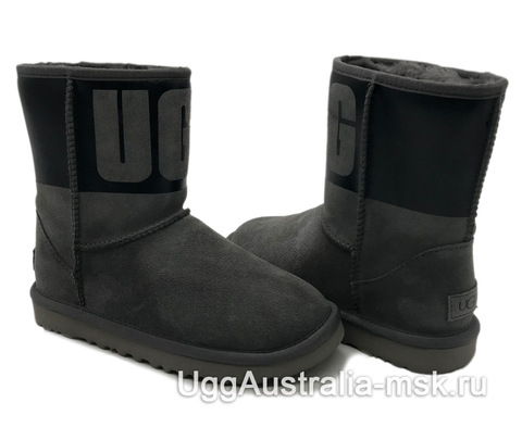 UGG Classic Short Rubber Boot Grey/Black