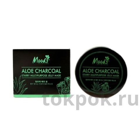 Гидрогелевые патчи для глаз BELOV Moods Aloe Charcoal Starry Multipurpose Jelly Mask, 60 шт