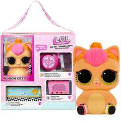 Кукла LOL Surprise большой питомец Neon Kitty с 15 сюрпризами
