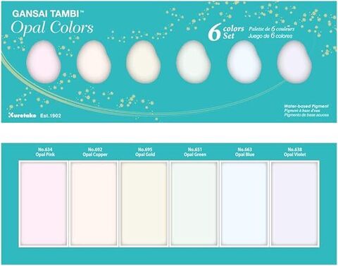 Kuretake Gansai Tambi 6 цветов Opal