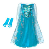 Платье Эльзы со снежинками в комплекте с перчатками