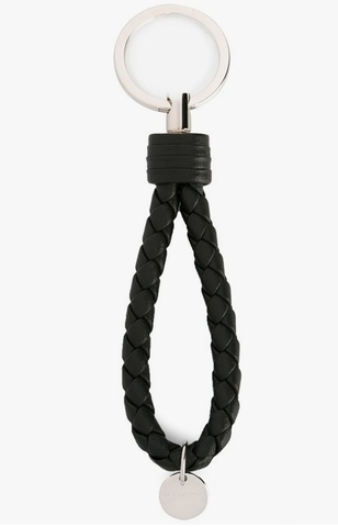 Брелок кожаный Bottega Venetta intrecciato, плетеный
