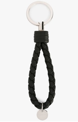 Брелок кожаный Bottega Venetta intrecciato, плетеный