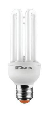 Лампа энергосберегающая КЛЛ-4U-55 Вт-2700 К–Е27 (72х275 мм) TDM