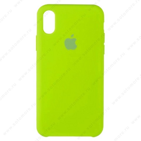 Накладка Silicone Case для Apple iPhone XS Max зеленый 20