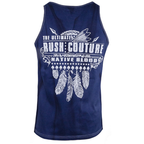 Rush Couture | Майка мужская INDIAN REBEL TANK TOP Dye Blue RC282 спина