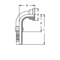 Фитинг DN 20 SFS 3/4 41.3 (90) TIEFFE