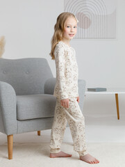 пижама  для девочки  К 1552/айвори,плюшевые мишки