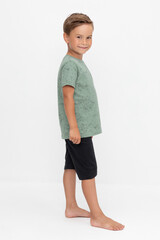пижама  для мальчика  К 1614/динозавры на зеленом,черный