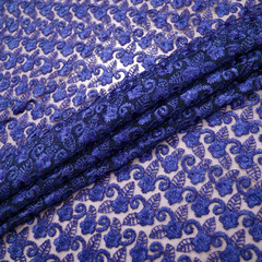 Кружевное полотно, 120 см, синий