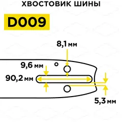 Шина пилы цепной сварная DDE 18