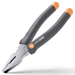 Комбинированные плоскогубцы "Home Series Gray" Deli HT2007C  180мм, эксклюзивный дизайн, рукоятка из высококачественного софттач пластика