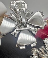 Серьги клипсы кресты Alexandra Rich с кристаллами SWAROVSKI