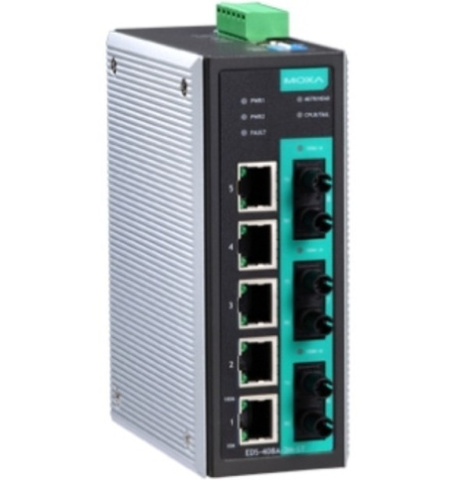 Коммутатор управляемый MOXA EDS-408A-3M-ST