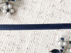 Лента репсовая, ш. 0,6 см, тёмно-синий