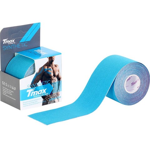 Тейп кинезиологический Tmax Synthetic Blue (5 см x 5 м), арт. 423327, голубой