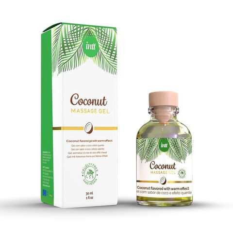 Массажный гель с ароматом кокоса Coconut - 30 мл. - INTT VEG0002