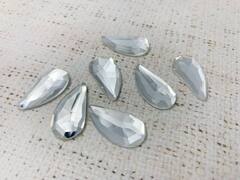 Стразы стекло клеевые, р. 2,5х1,5 см, прозрачный