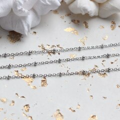Цепочка стальная с шариками 1,2 мм, 80 см, А150