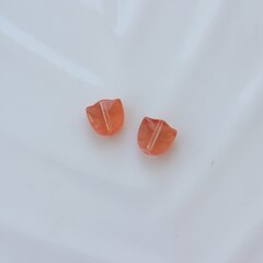 Подвеска Цветок тюльпан, акрил, оранжевый 9*9 мм, Ф026