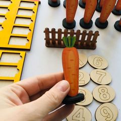 Обучающее пособие Морковки (состав числа первого десятка)