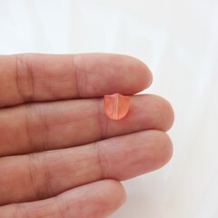 Подвеска Цветок тюльпан, акрил, оранжевый 9*9 мм, Ф026