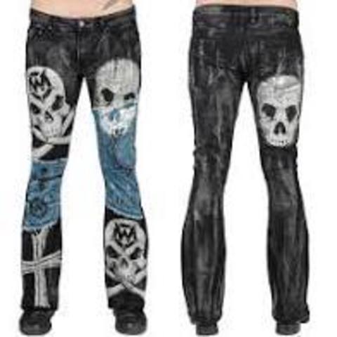 Wornstar | Джинсы мужские CATACOMBS PANTS W148 перед и сзади