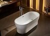 BelBagno BB405-1500-800 Отдельностоящая, овальная акриловая ванна в комплекте со сливом-переливом цвета хром 1500x800x600