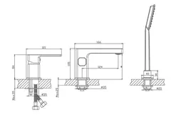 Смеситель на борт ванны HAIBA HB80615-7 черный