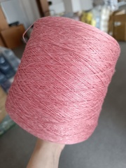 Хлопок 100% с люрексом - розовый - 500гр - 100гр/500м