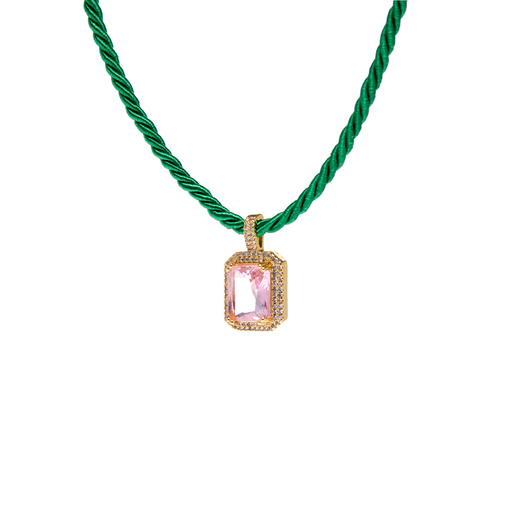 Mila Green and Pink Necklace купить онлайн по цене 6480 ₽ |  Интернет-магазин VIVA LA VIKA