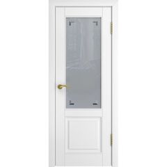 Купить Межкомнатная дверь эмаль Luxor L-5 белая остеклённая