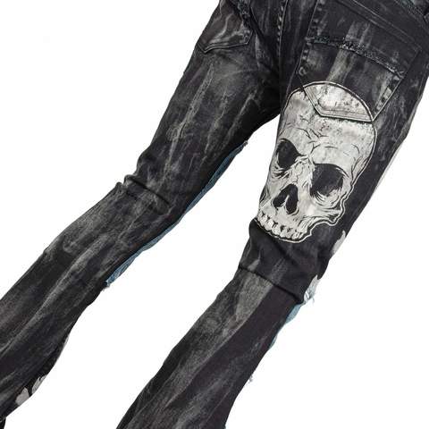 Wornstar | Джинсы мужские CATACOMBS PANTS W148 принт сзади