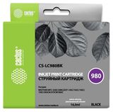 Картридж струйный Cactus CS-LC980BK черный (16мл) для Brother DCP-145C, 165C, MFC-250C, 290C