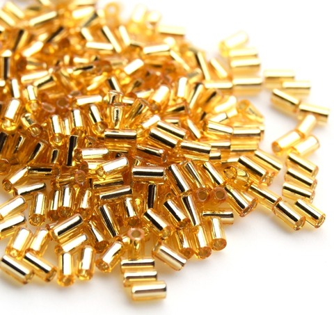 Стеклярус Тохо 3 мм 0022 светло-золотистый