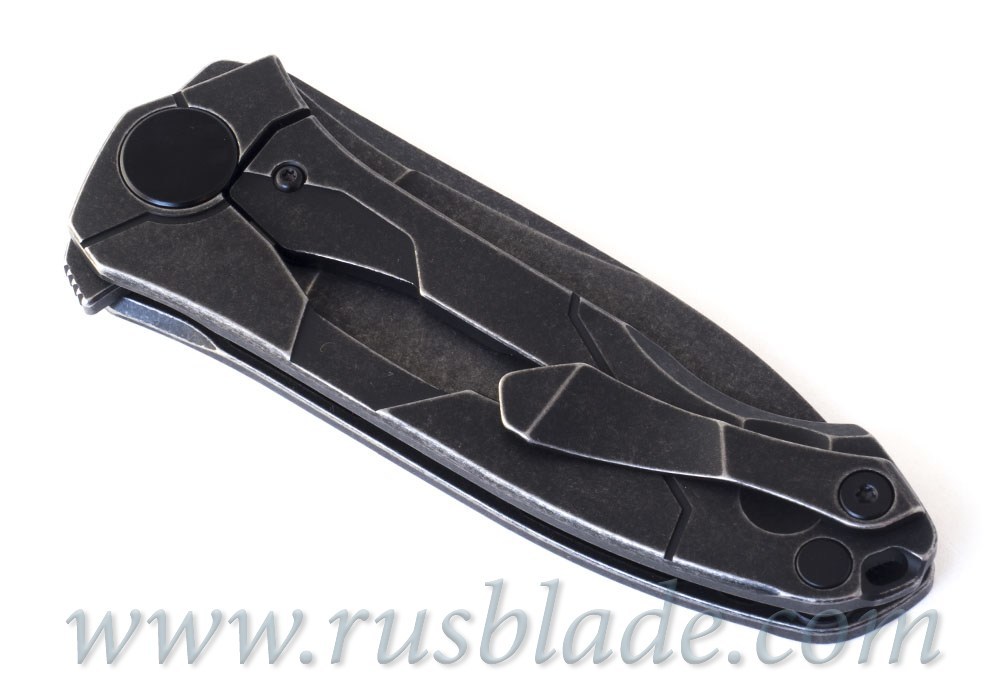 CKF Ratata BLK knife (Konygin, M390, Ti, bearings) - фотография 