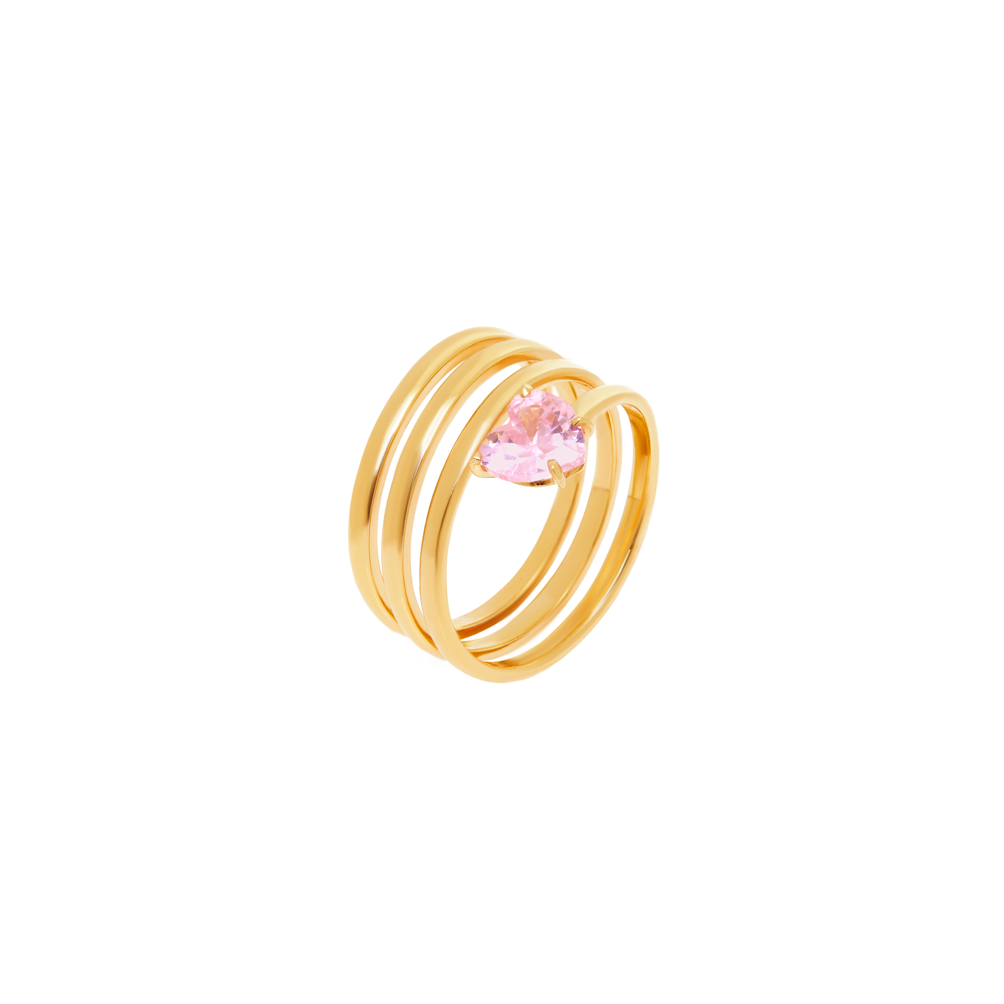 Кольцо Entwined Heart Ring – Pink