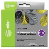 Картридж струйный Cactus CS-LC1100Y желтый (16мл) для Brother DCP-385c, 6690cw, MFC-990, 5890, 5895, 6490