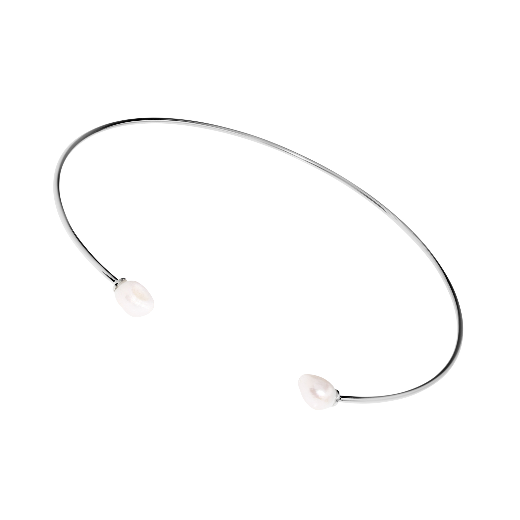 

Колье Silver Choker With Asymmetrical Pearls