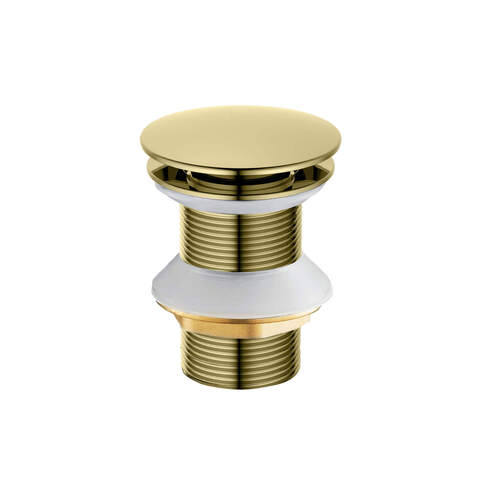 Сливной набор для раковины Push-open без перелива, полир. золото Aquatek AQ6003PG