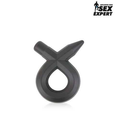 Черное силиконовое эрекционное кольцо Sex Expert - Sex Expert SEX EXPERT SEM-55150