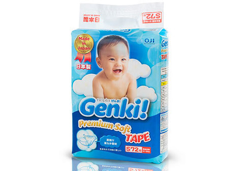 Подгузники GENKI (4-8кг) S, 72шт