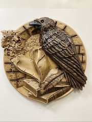 Силиконовый молд Ворон (медальон) № 0472