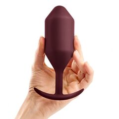 Бордовая пробка для ношения B-vibe Snug Plug 5 - 14 см. - 